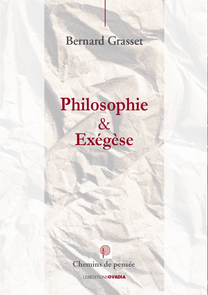 Couverture d’ouvrage : Philosophie et exégèse