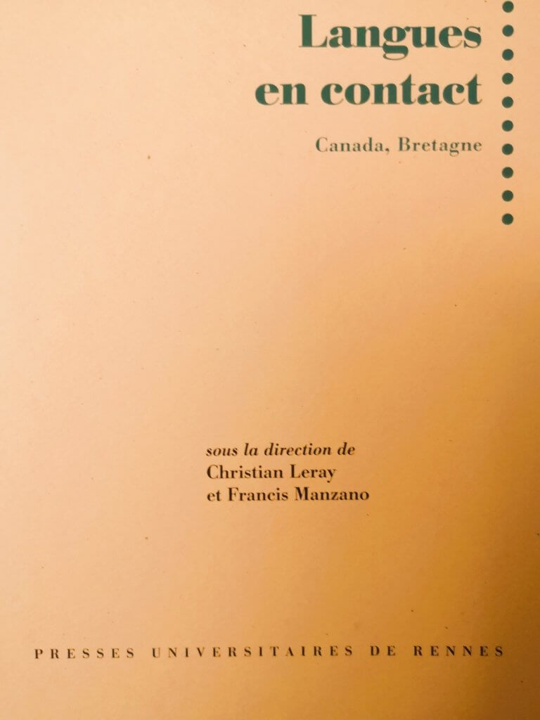 Couverture d’ouvrage : Langues en contact - Canada, Bretagne